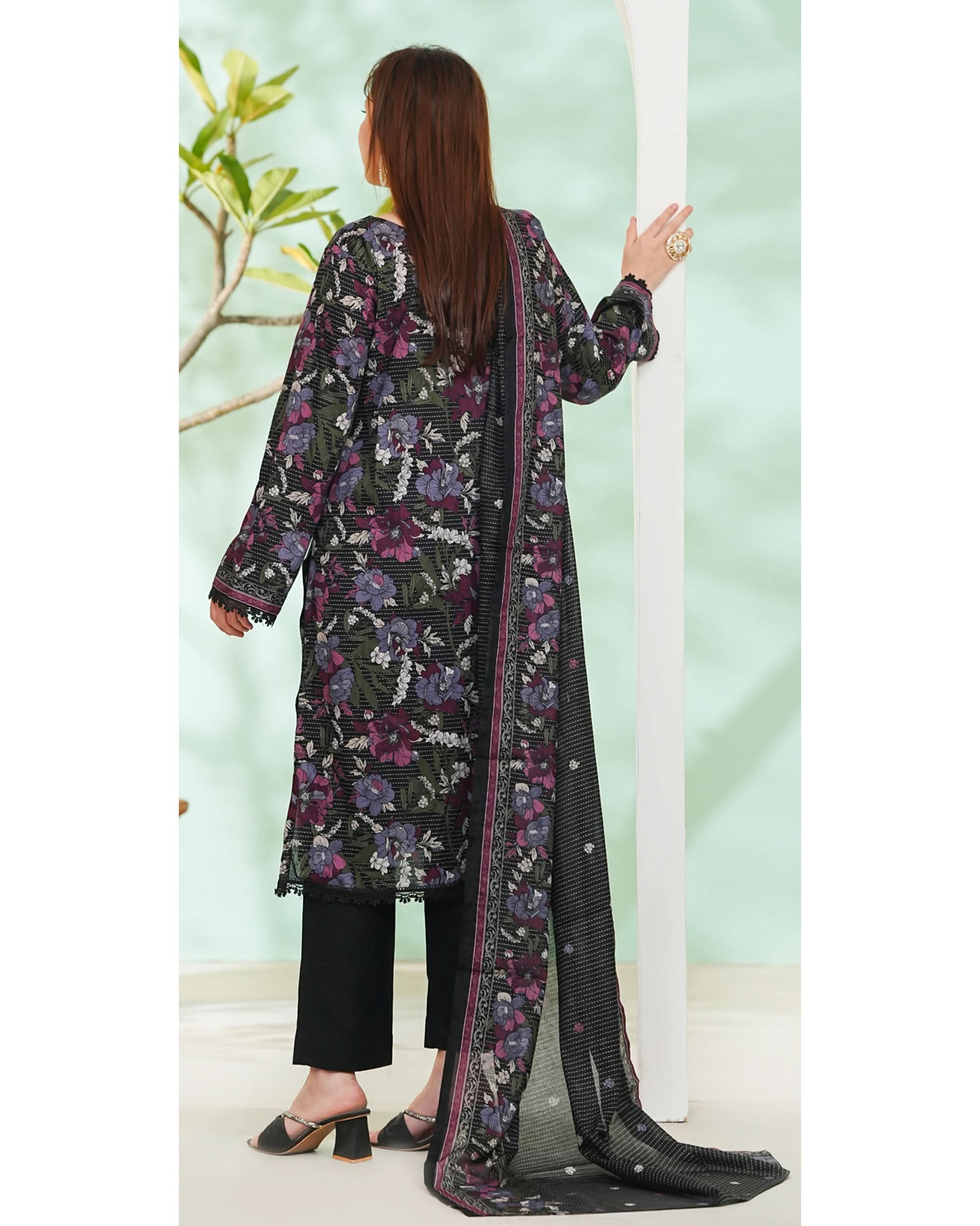 DAMAN By Vs Textile Exclusive Lawn Printed 3-PCS Unstiched Suit - 802, Women, 3Pcs Shalwar Suit, Chase Value, Chase Value