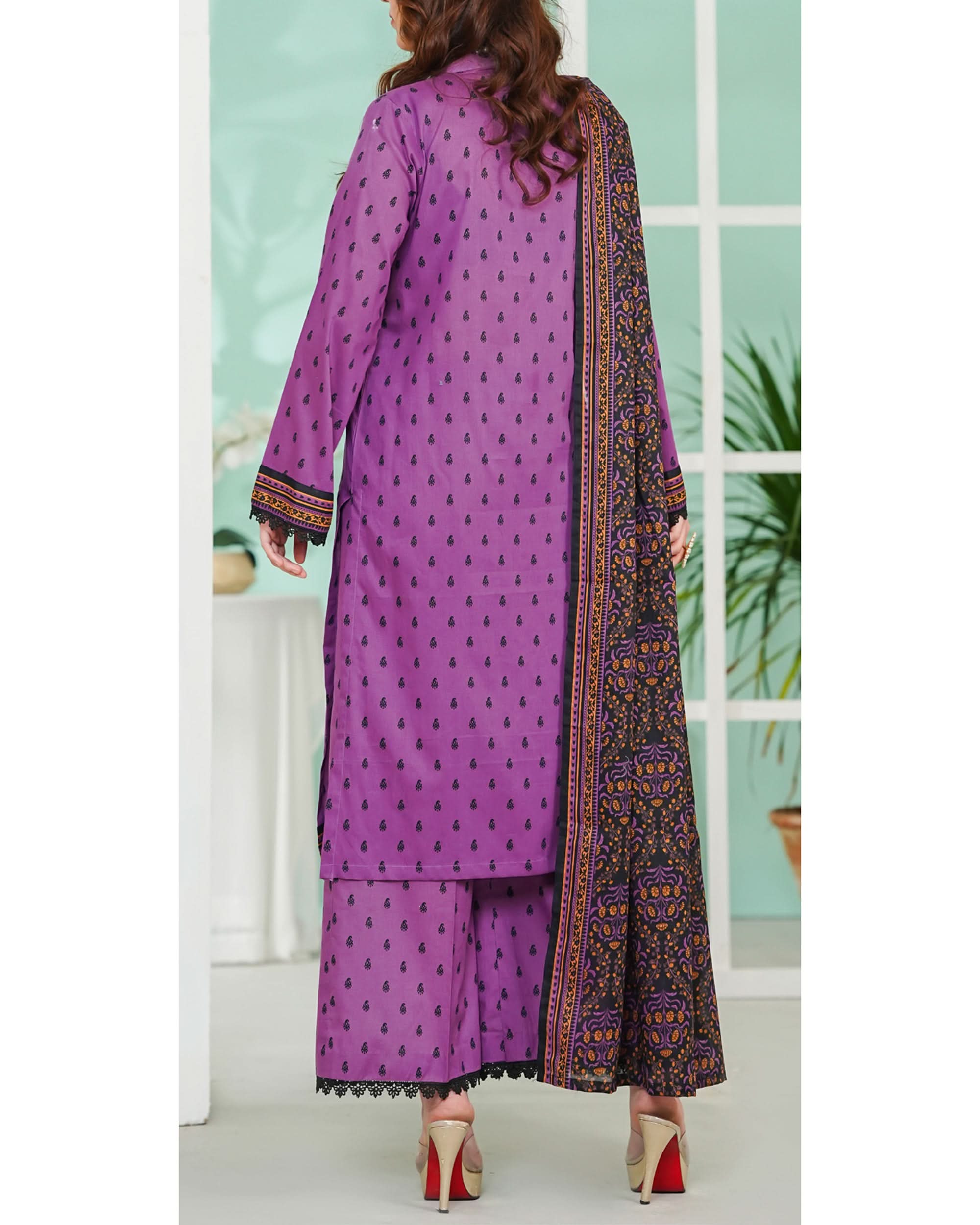 DAMAN By Vs Textile Exclusive Lawn Printed 3-PCS Unstiched Suit - 817, Women, 3Pcs Shalwar Suit, Chase Value, Chase Value