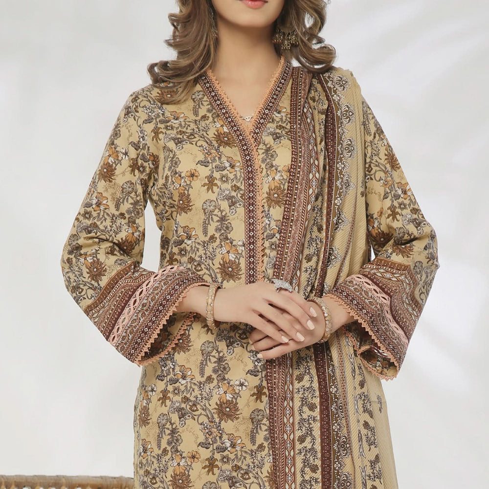 VS Daman Cambric Unstitched 3pcs Suit - 602-B, Women, 3Pcs Shalwar Suit, VS Textile, Chase Value