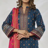 VS Daman Cambric Unstitched 3pcs Suit - 608-B, Women, 3Pcs Shalwar Suit, VS Textile, Chase Value