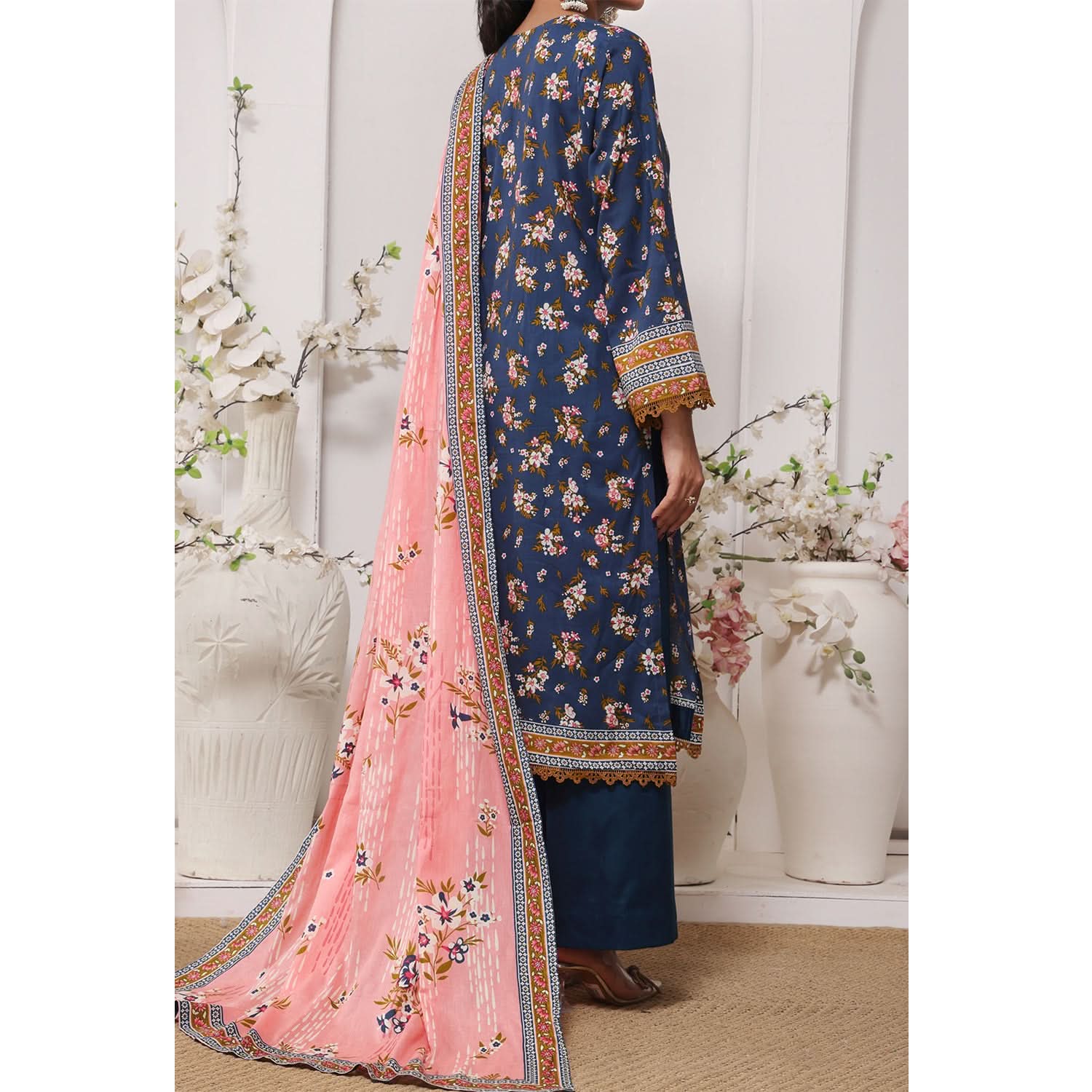 DAMAN By Vs Textile Lawn Printed Unstitched 3Pcs Suit -824-B, Women, 3Pcs Shalwar Suit, Chase Value, Chase Value
