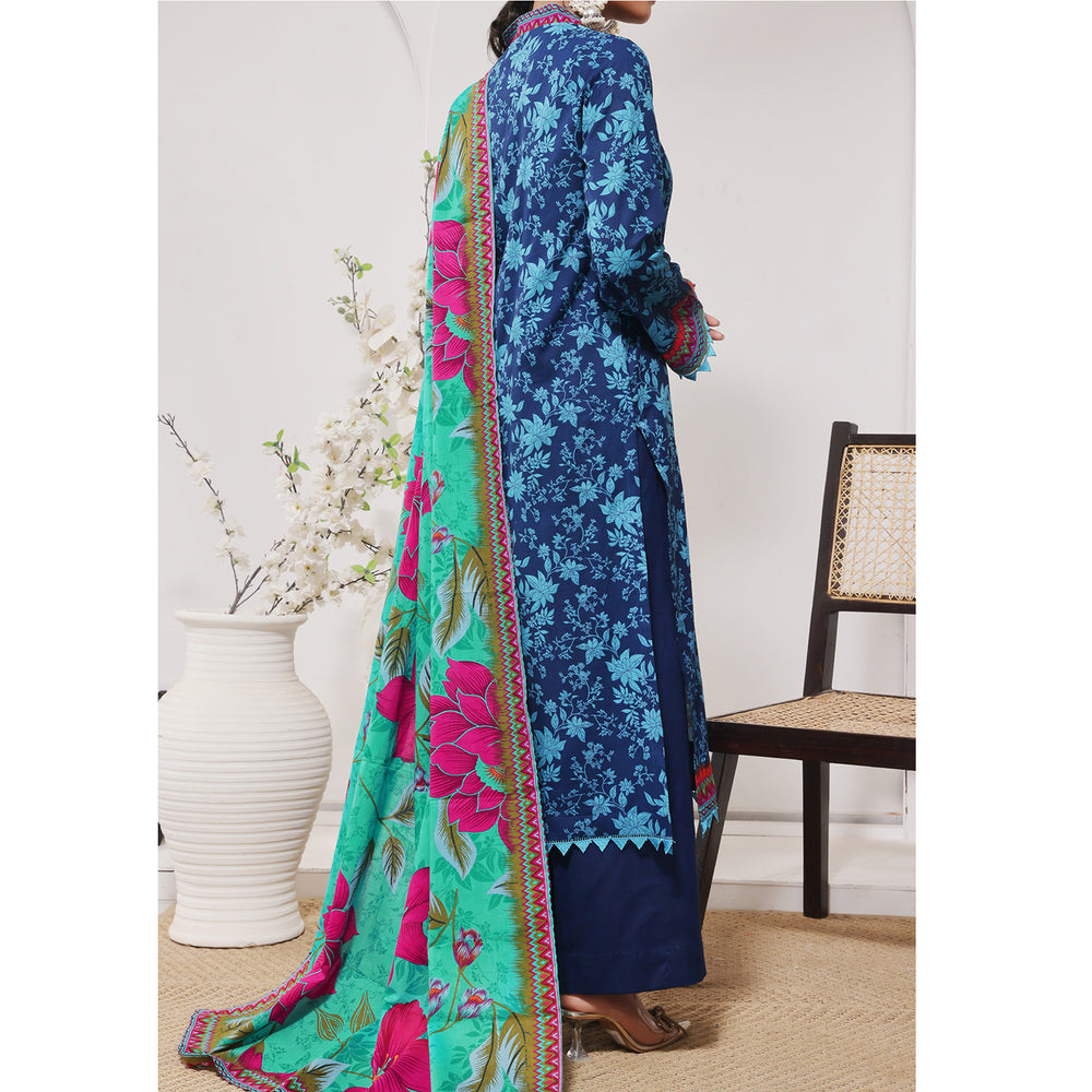 DAMAN By Vs Textile Lawn Printed Unstitched 3Pcs Suit -823-A, Women, 3Pcs Shalwar Suit, Chase Value, Chase Value