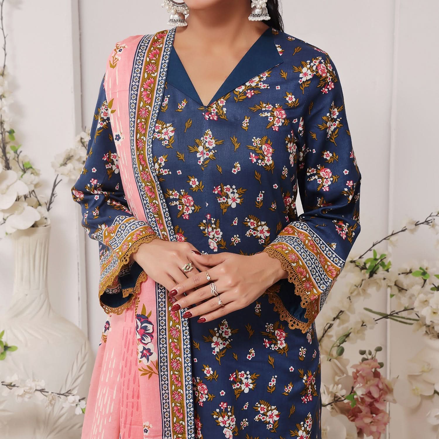 DAMAN By Vs Textile Lawn Printed Unstitched 3Pcs Suit -824-B, Women, 3Pcs Shalwar Suit, Chase Value, Chase Value