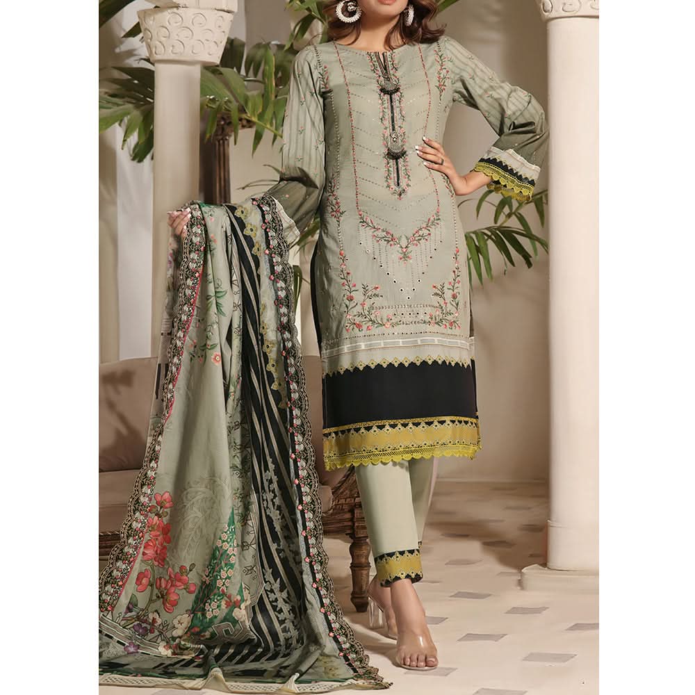 Vs Misri Lawn Digital Printed Embroidered Unstitched 3Pcs Suit, Women, 3Pcs Shalwar Suit, VS Textile Mills, Chase Value