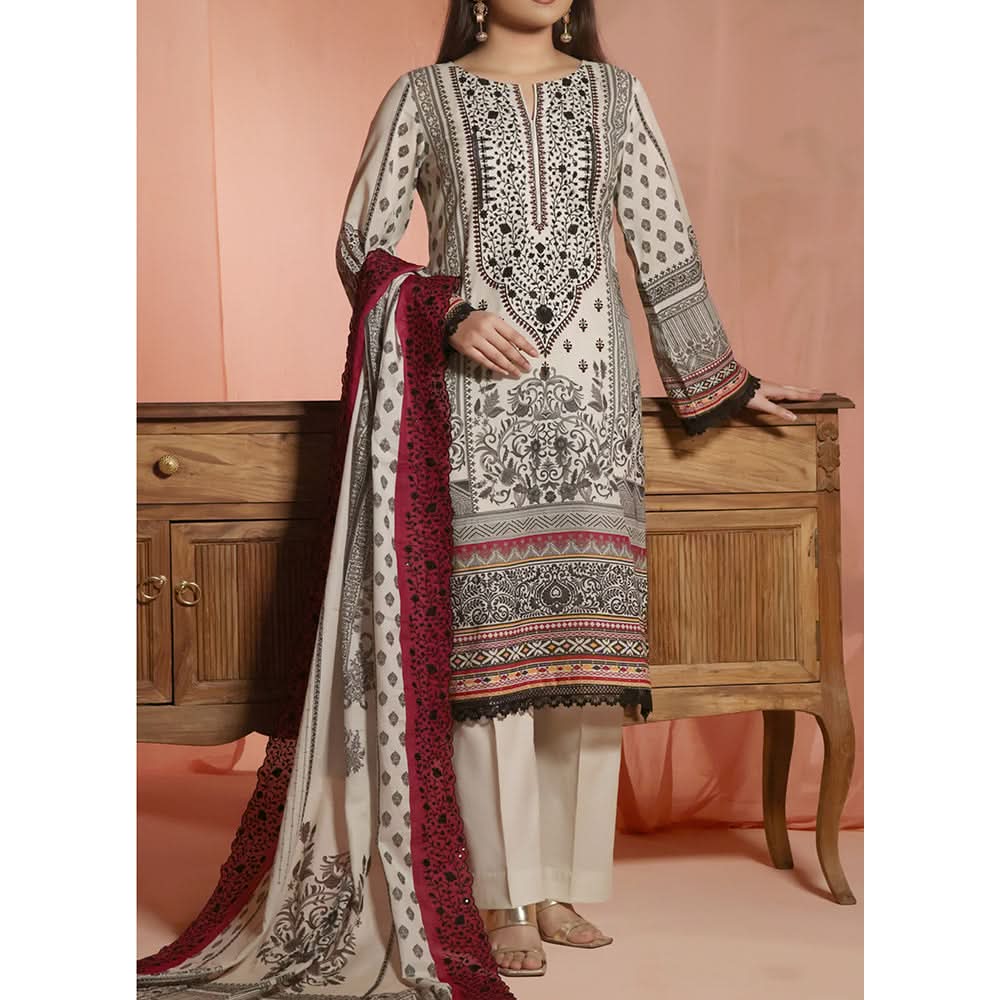 Vs Misri Lawn Digital Printed Embroidered Unstitched 3Pcs Suit, Women, 3Pcs Shalwar Suit, VS Textile Mills, Chase Value