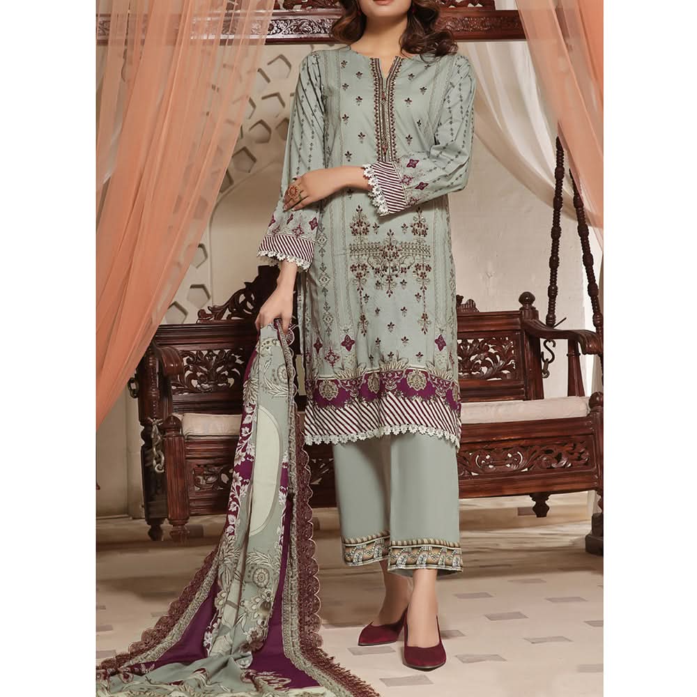 Vs Misri Lawn Digital Printed Embroidered Unstitched 3Pcs Suit, Women, 3Pcs Shalwar Suit, VS Textile Mills, Chase Value