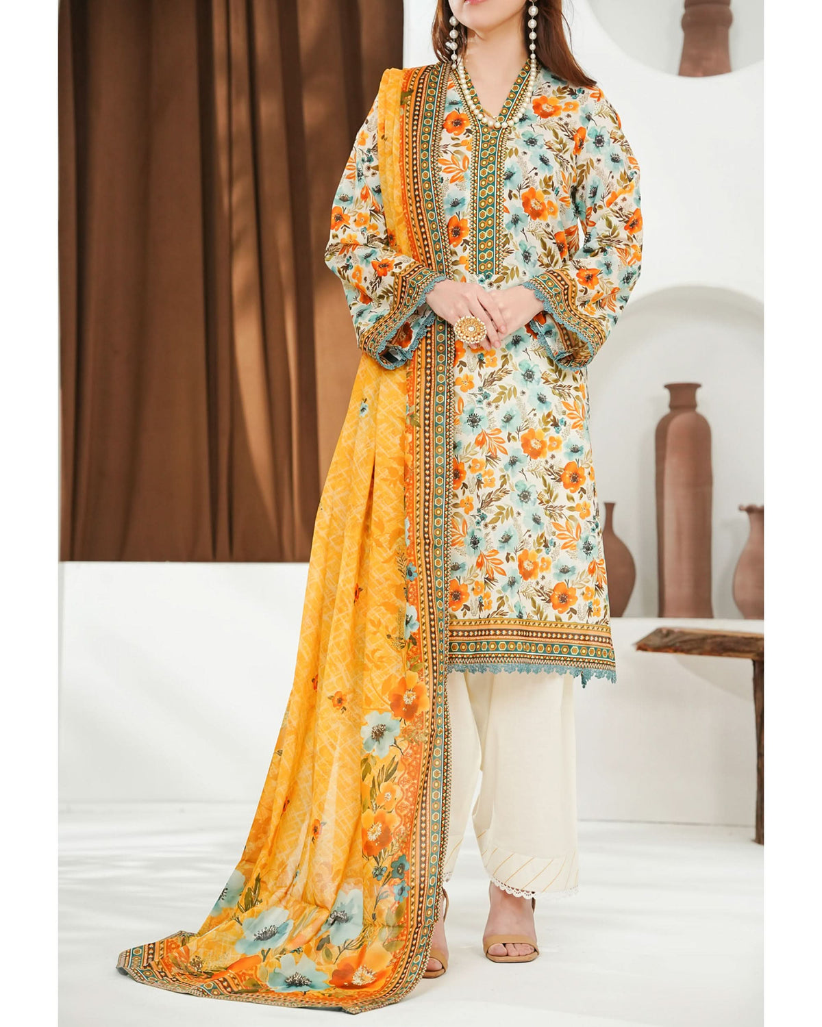 MISRI Lawn Printed 3-Piece Suit By VS Textile V-3, Women, 3Pcs Shalwar Suit, Chase Value, Chase Value