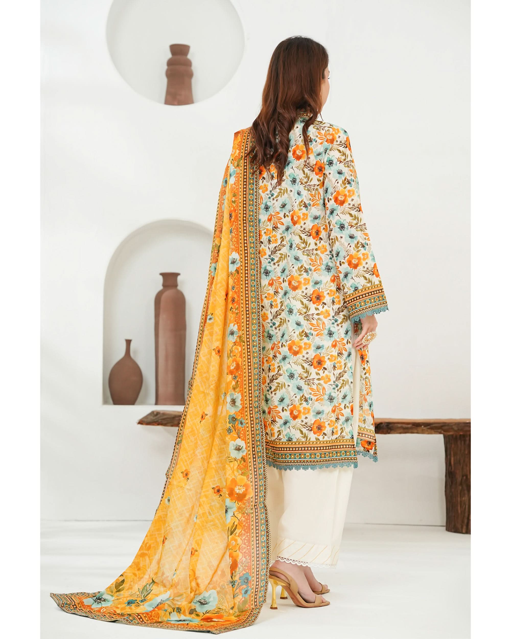 MISRI Lawn Printed 3-Piece Suit By VS Textile V-3, Women, 3Pcs Shalwar Suit, Chase Value, Chase Value