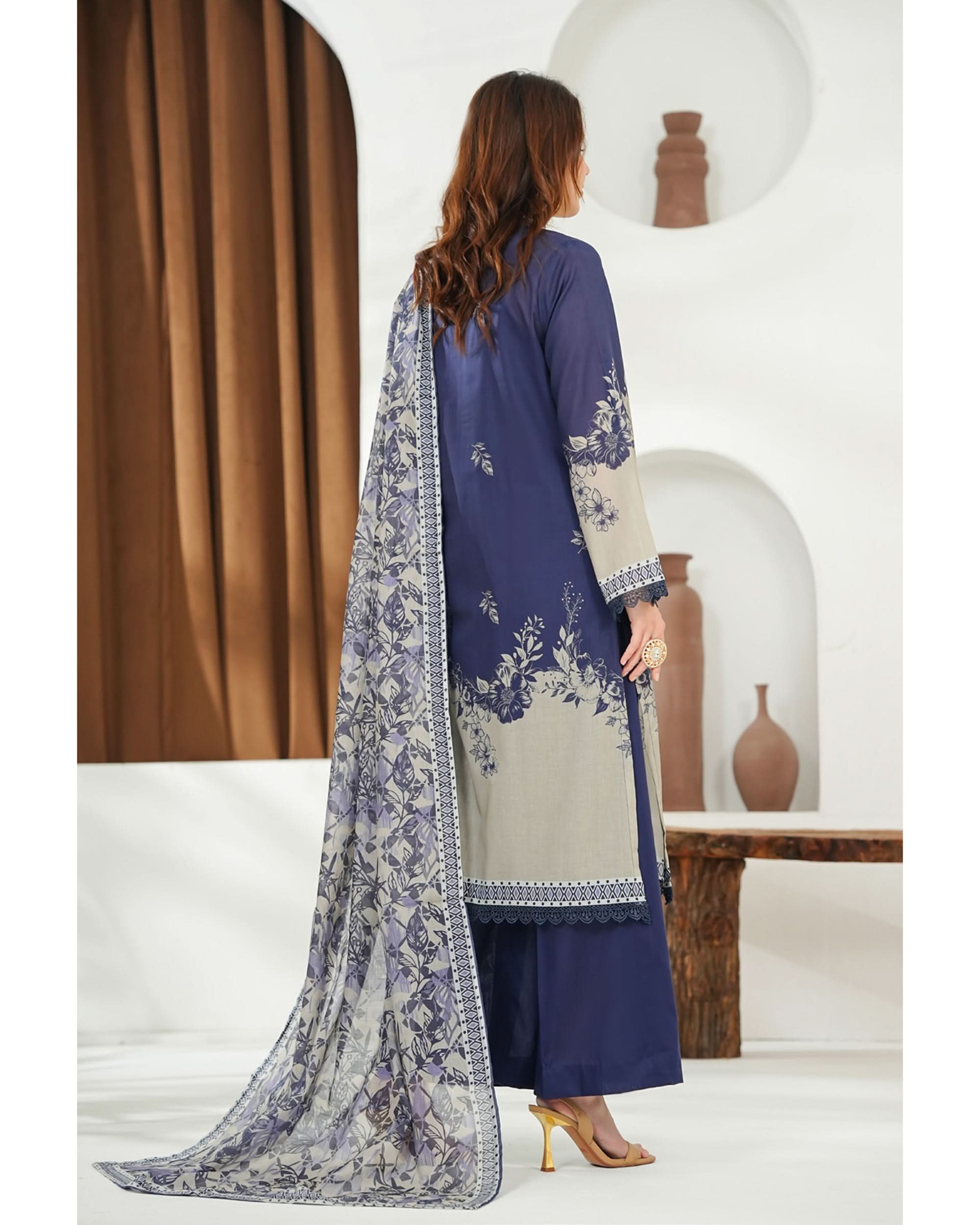 MISRI Lawn Printed 3-Piece Suit By VS Textile V-3, Women, 3Pcs Shalwar Suit, Chase Value, Chase Value