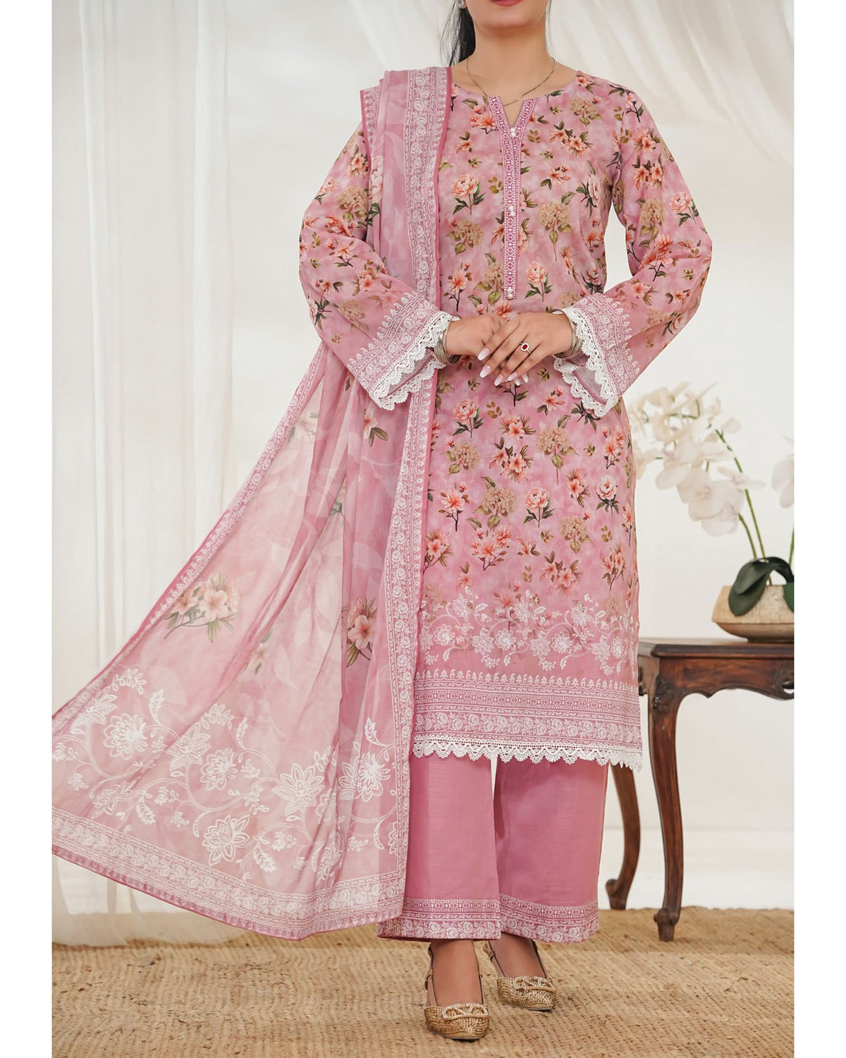 MISRI Lawn Printed 3-Piece Suit By VS Textile V-2, Women, 3Pcs Shalwar Suit, Chase Value, Chase Value