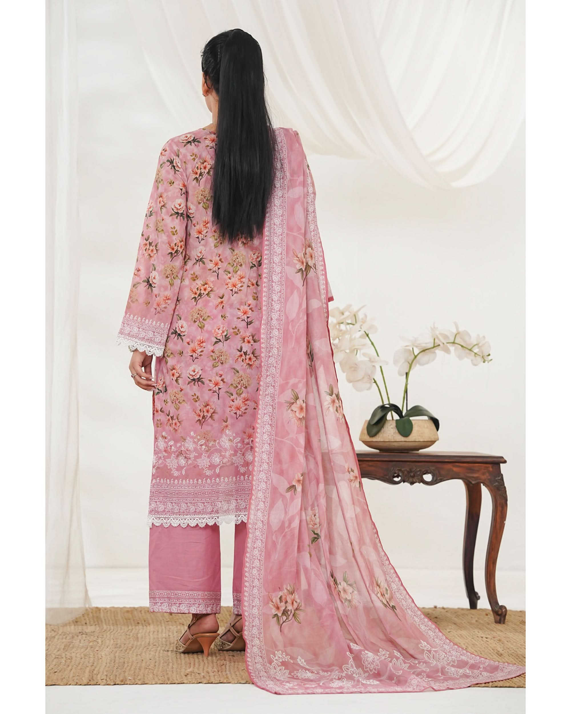 MISRI Lawn Printed 3-Piece Suit By VS Textile V-2, Women, 3Pcs Shalwar Suit, Chase Value, Chase Value