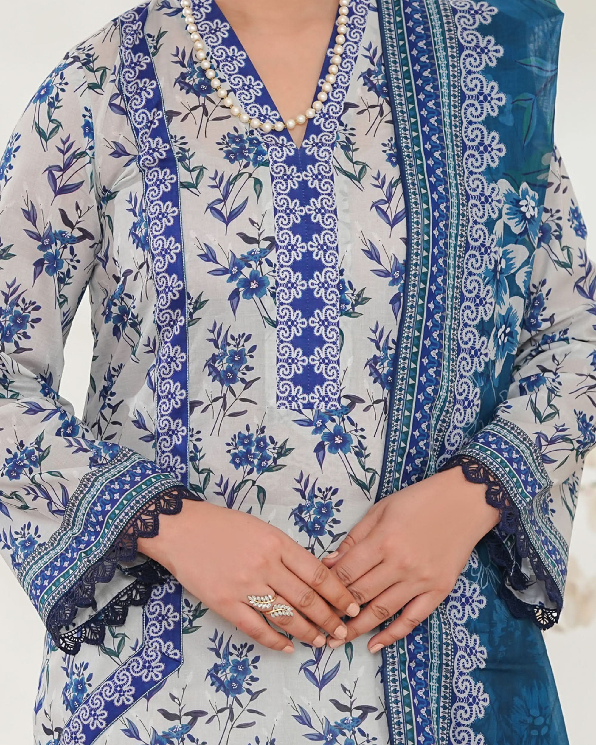 MISRI Lawn Printed 3-Piece Suit By VS Textile V-2, Women, 3Pcs Shalwar Suit, Chase Value, Chase Value