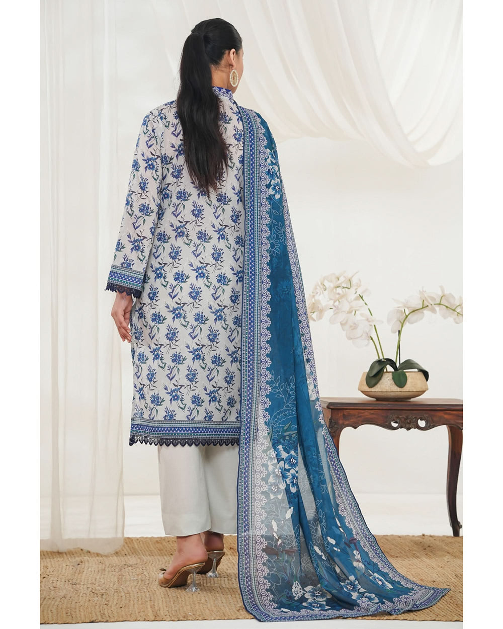 MISRI Lawn Printed 3-Piece Suit By VS Textile V-2, Women, 3Pcs Shalwar Suit, Chase Value, Chase Value