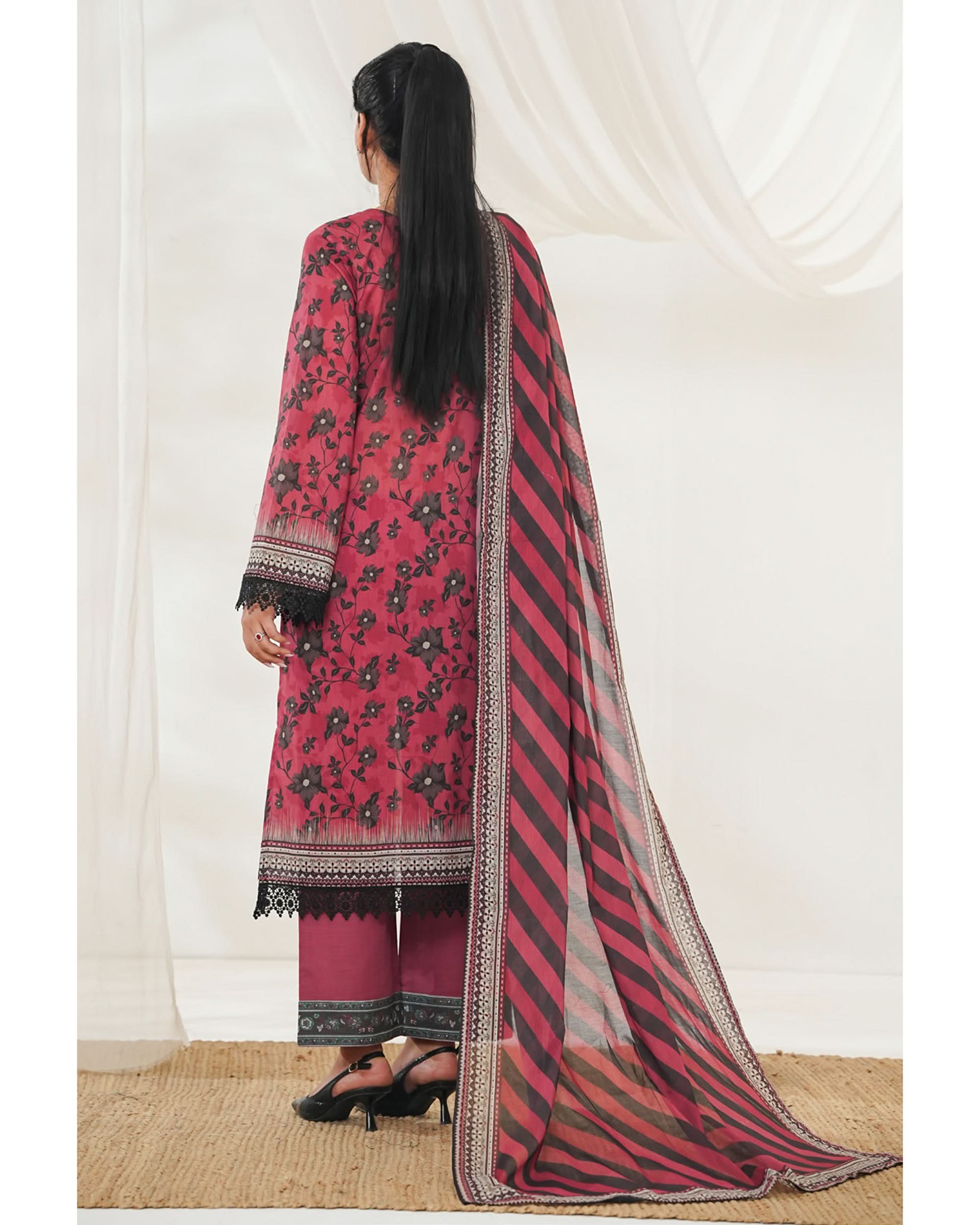 MISRI Lawn Printed 3-Piece Suit By VS Textile V-2, Women, 3Pcs Shalwar Suit, Chase Value, Chase Value