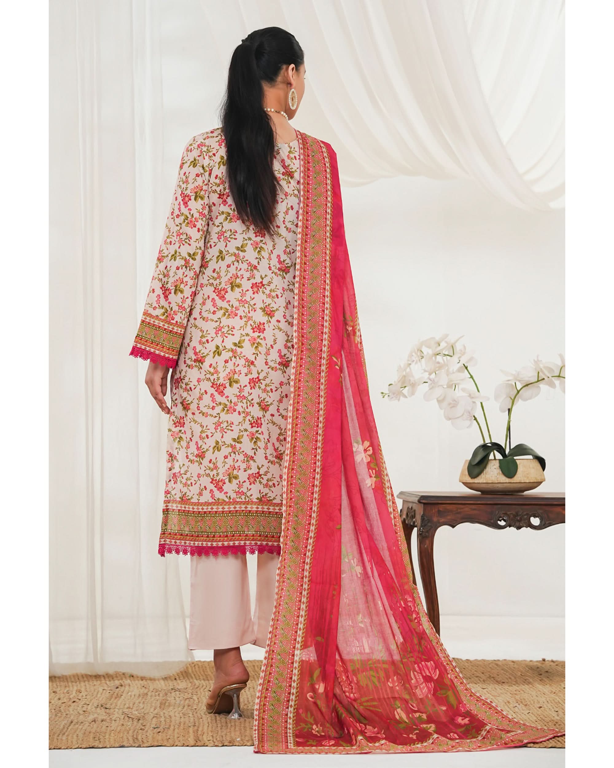 MISRI Lawn Printed 3-Piece Suit By VS Textile V-2, Women, 3Pcs Shalwar Suit, Chase Value, Chase Value