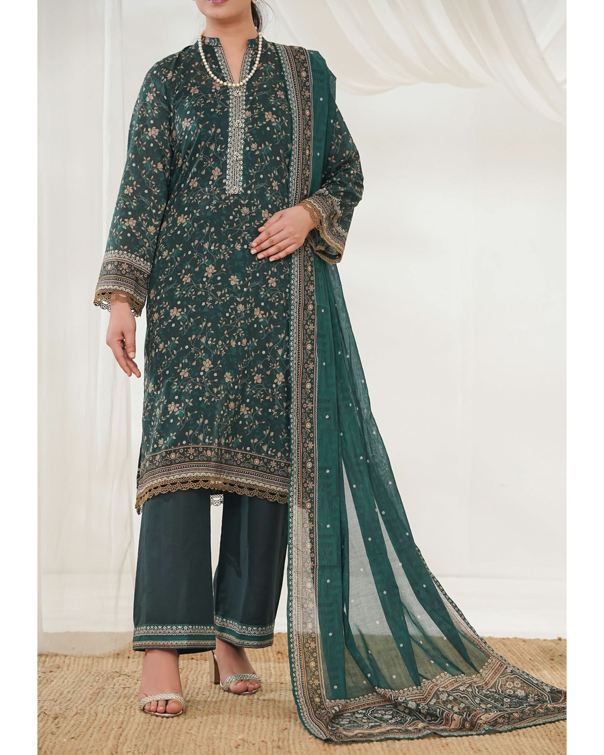 MISRI Lawn Printed 3-Piece Suit By VS Textile V-2, Women, 3Pcs Shalwar Suit, Chase Value, Chase Value