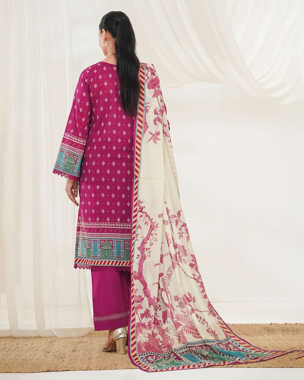 MISRI Lawn Printed 3-Piece Suit By VS Textile V-2, Women, 3Pcs Shalwar Suit, Chase Value, Chase Value