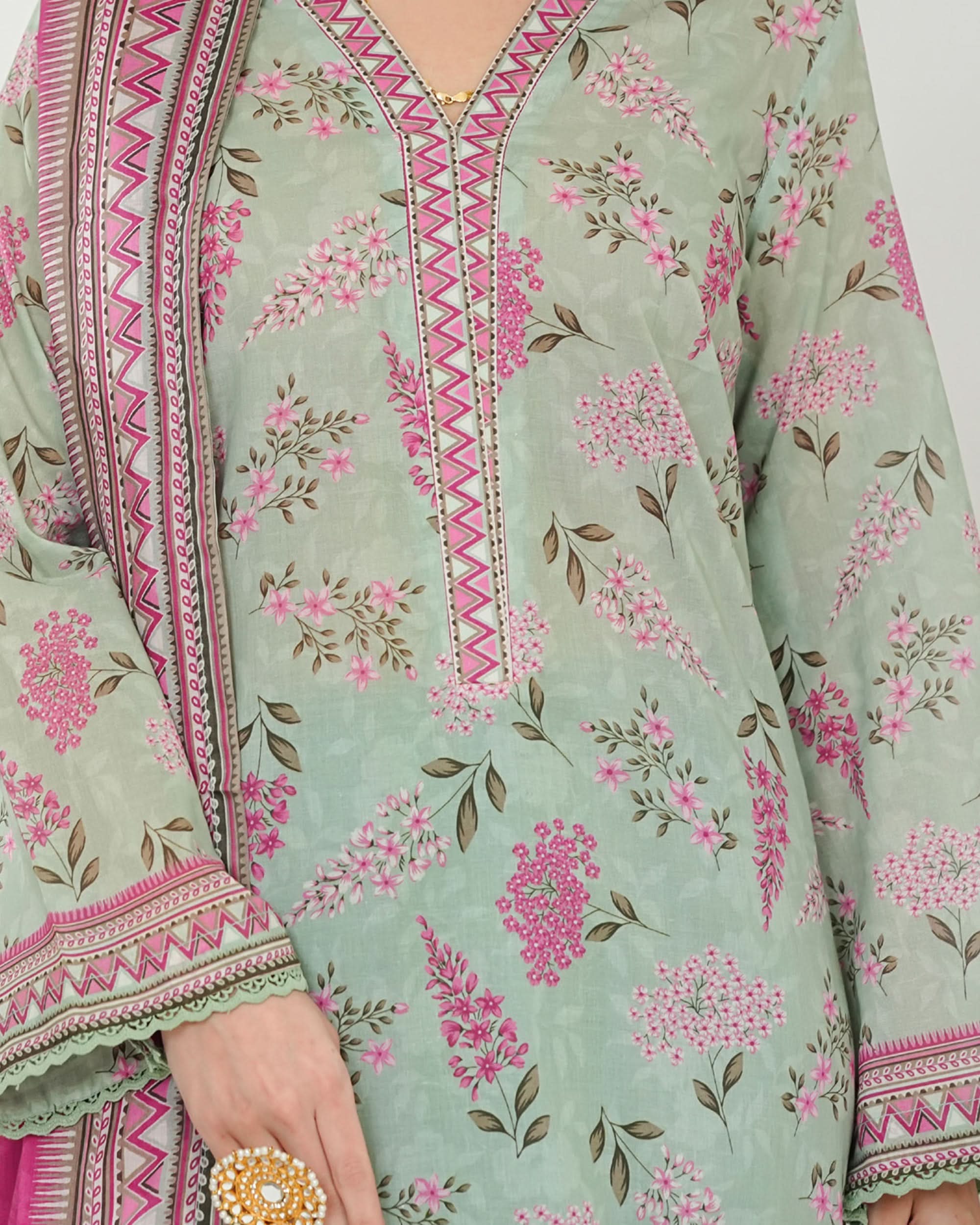 MISRI Lawn Printed 3-Piece Suit By VS Textile V-1, Women, 3Pcs Shalwar Suit, Chase Value, Chase Value