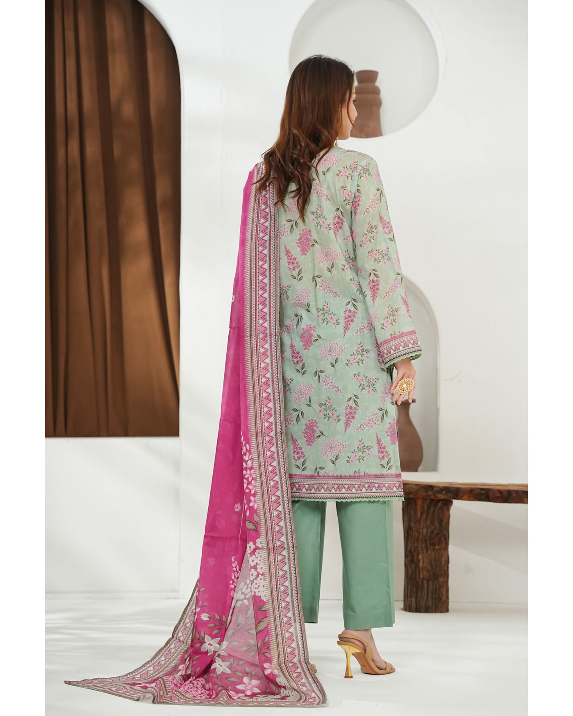 MISRI Lawn Printed 3-Piece Suit By VS Textile V-1, Women, 3Pcs Shalwar Suit, Chase Value, Chase Value