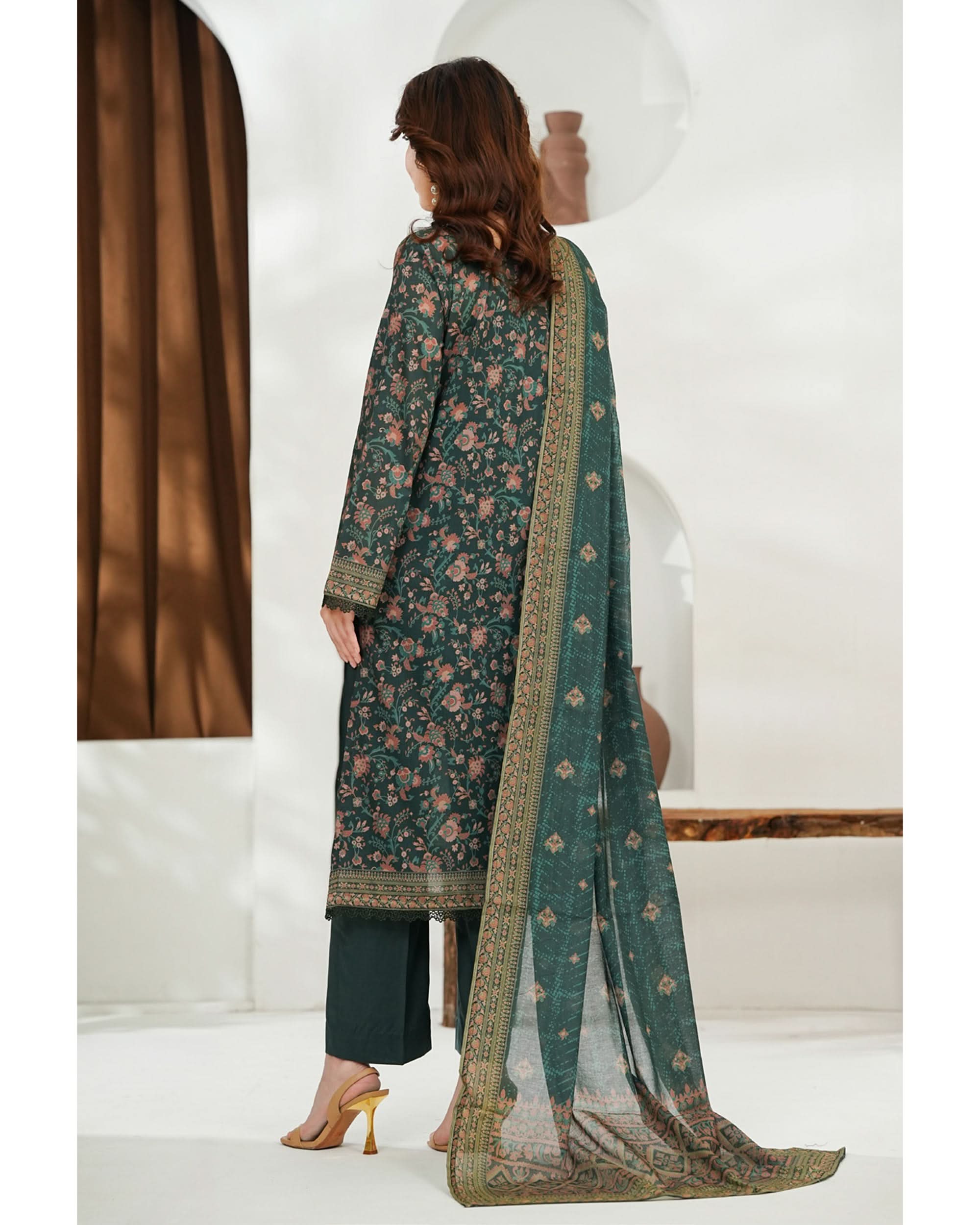 MISRI Lawn Printed 3-Piece Suit By VS Textile V-1, Women, 3Pcs Shalwar Suit, Chase Value, Chase Value