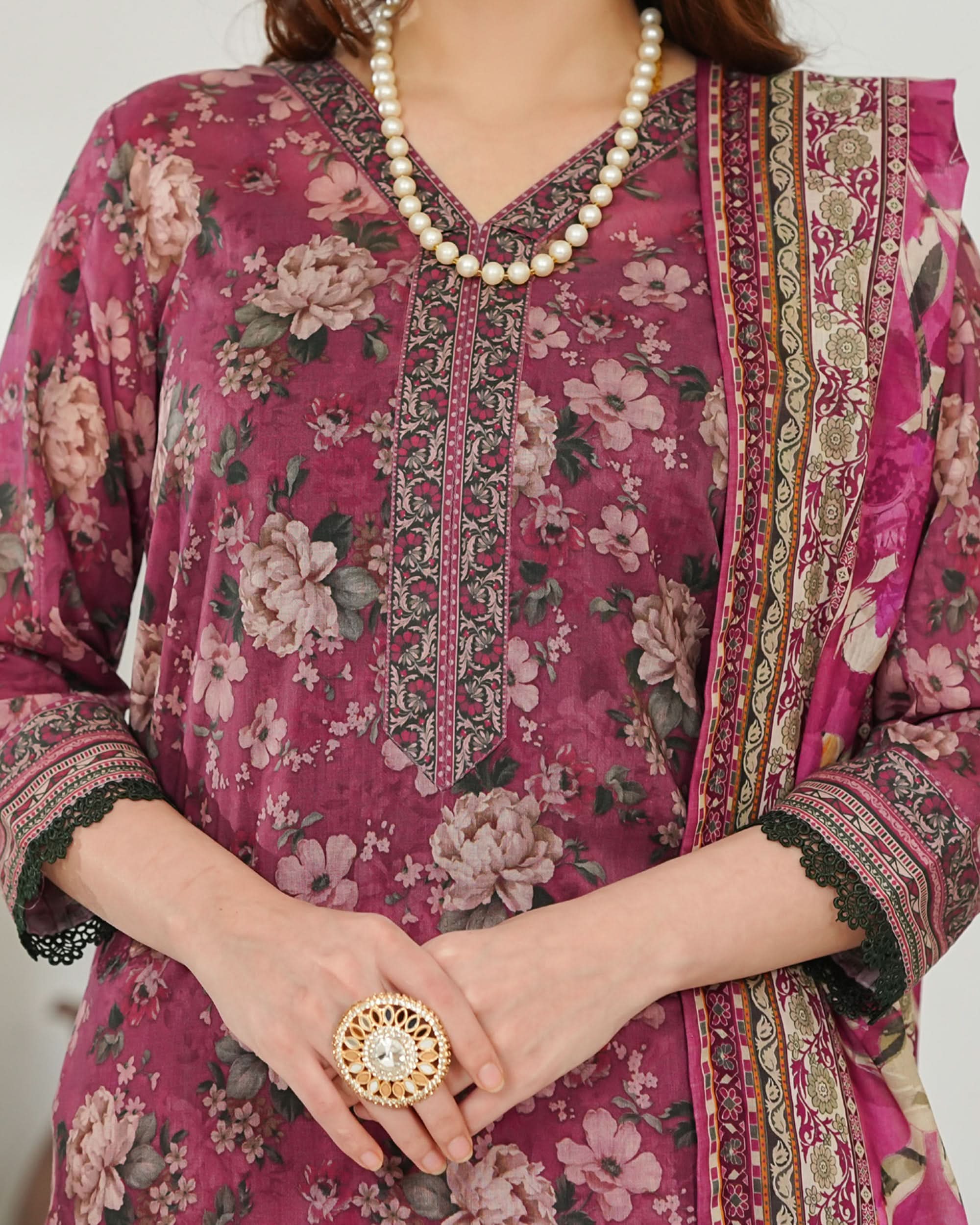 MISRI Lawn Printed 3-Piece Suit By VS Textile V-1, Women, 3Pcs Shalwar Suit, Chase Value, Chase Value