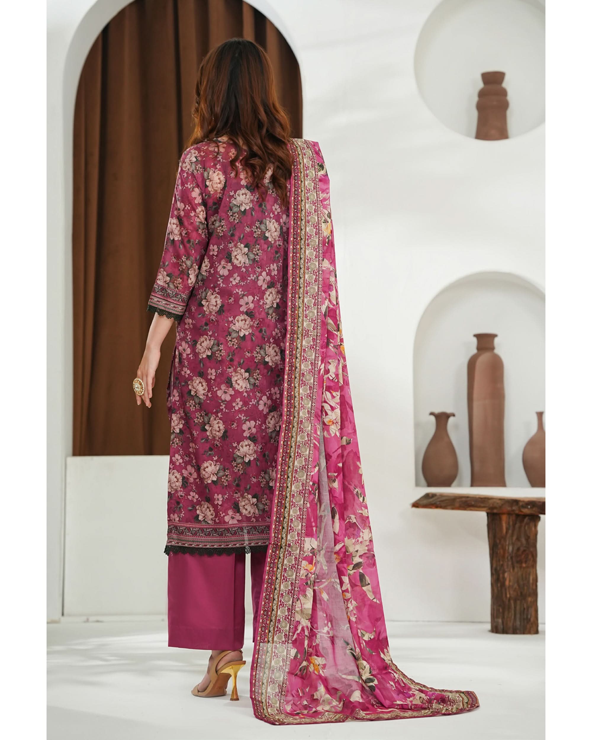 MISRI Lawn Printed 3-Piece Suit By VS Textile V-1, Women, 3Pcs Shalwar Suit, Chase Value, Chase Value