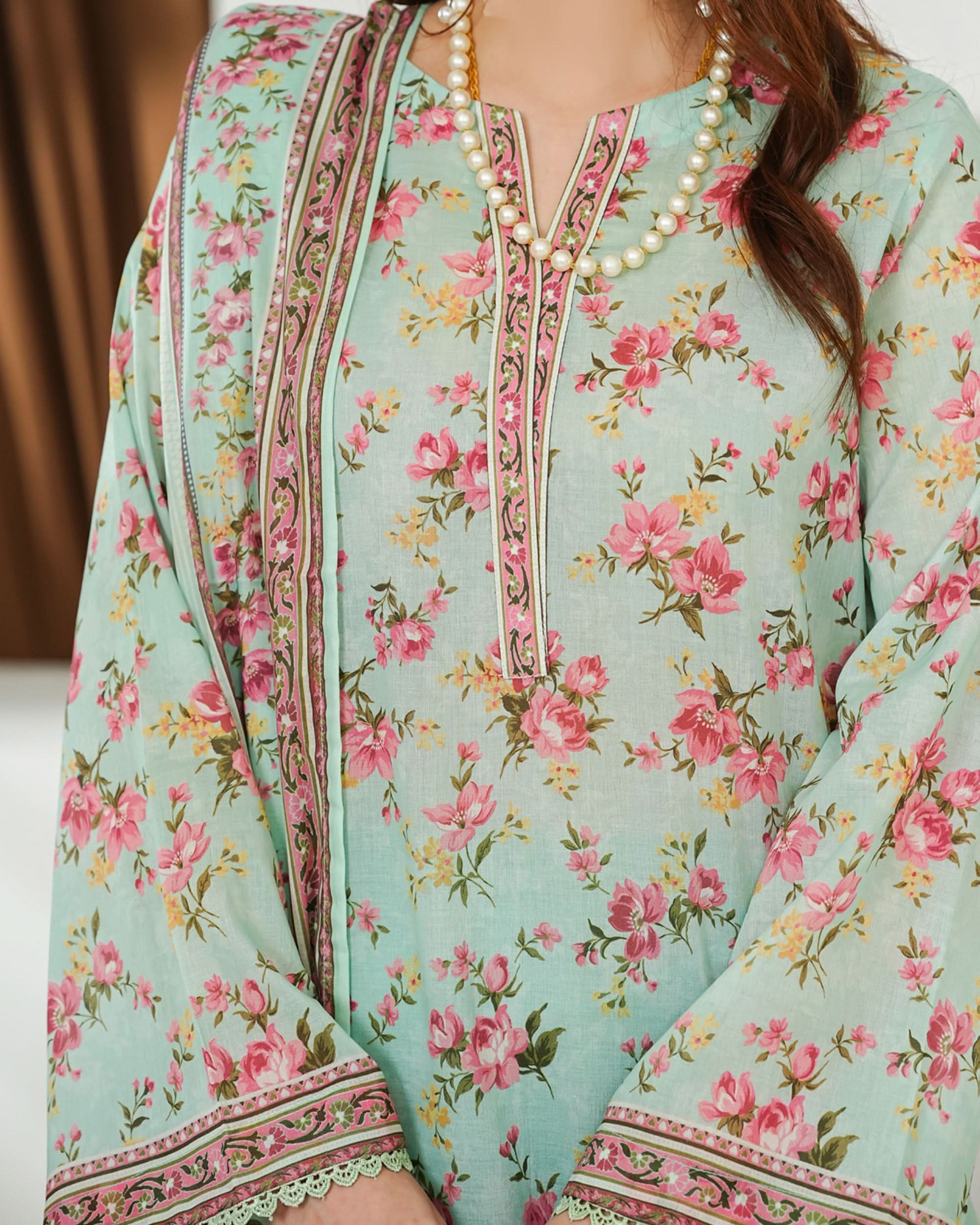 MISRI Lawn Printed 3-Piece Suit By VS Textile V-1, Women, 3Pcs Shalwar Suit, Chase Value, Chase Value