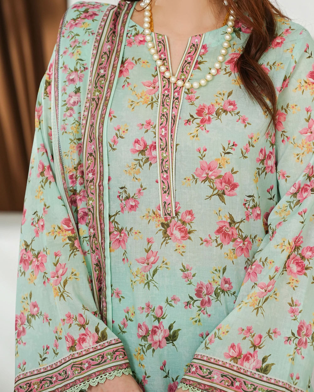 MISRI Lawn Printed 3-Piece Suit By VS Textile V-1, Women, 3Pcs Shalwar Suit, Chase Value, Chase Value