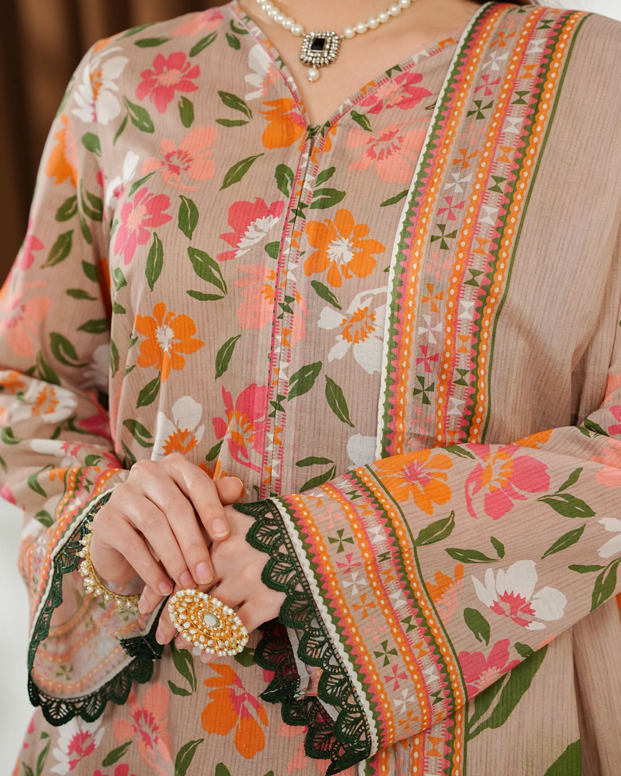 MISRI Lawn Printed 3-Piece Suit By VS Textile V-1, Women, 3Pcs Shalwar Suit, Chase Value, Chase Value