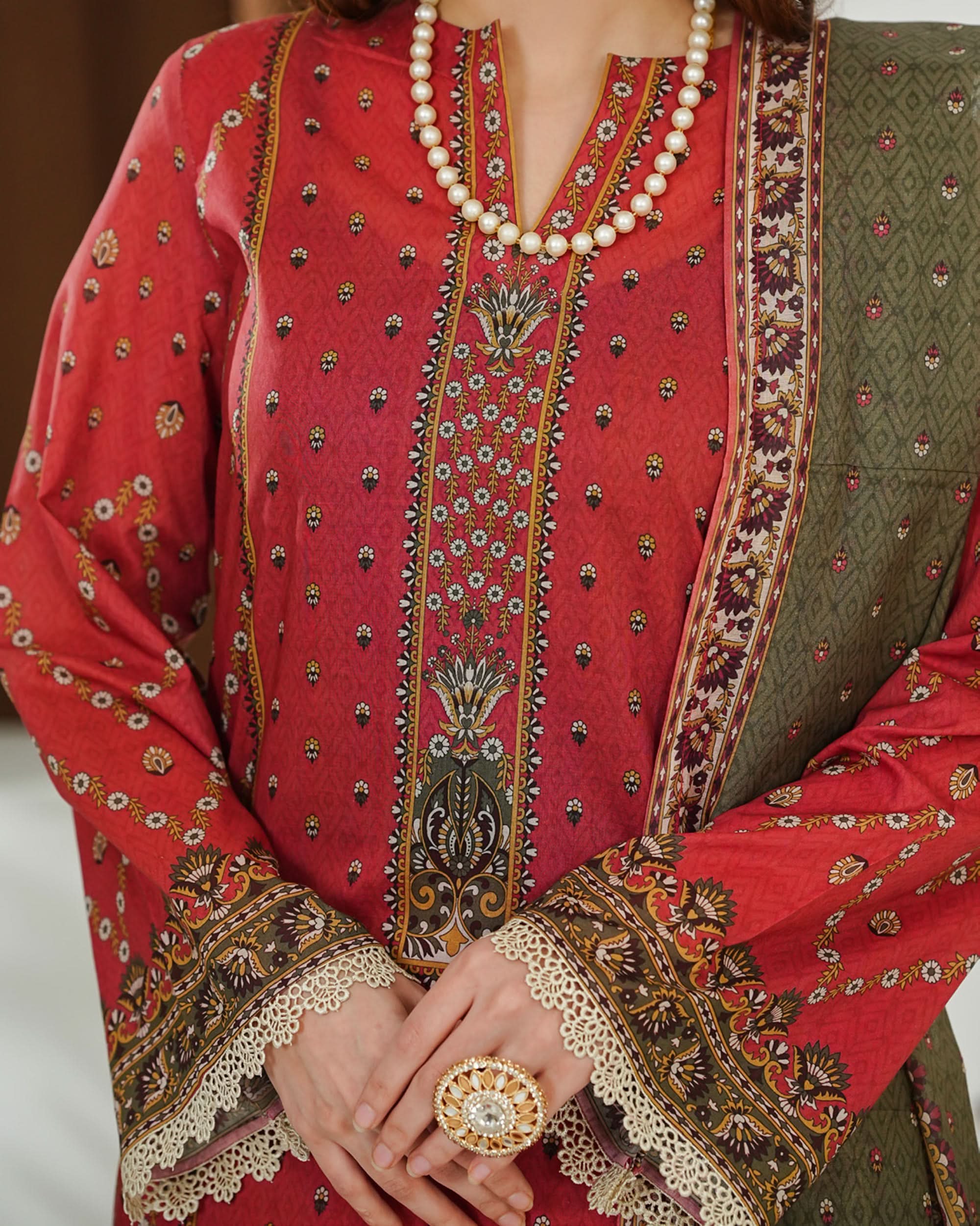MISRI Lawn Printed 3-Piece Suit By VS Textile V-3, Women, 3Pcs Shalwar Suit, Chase Value, Chase Value