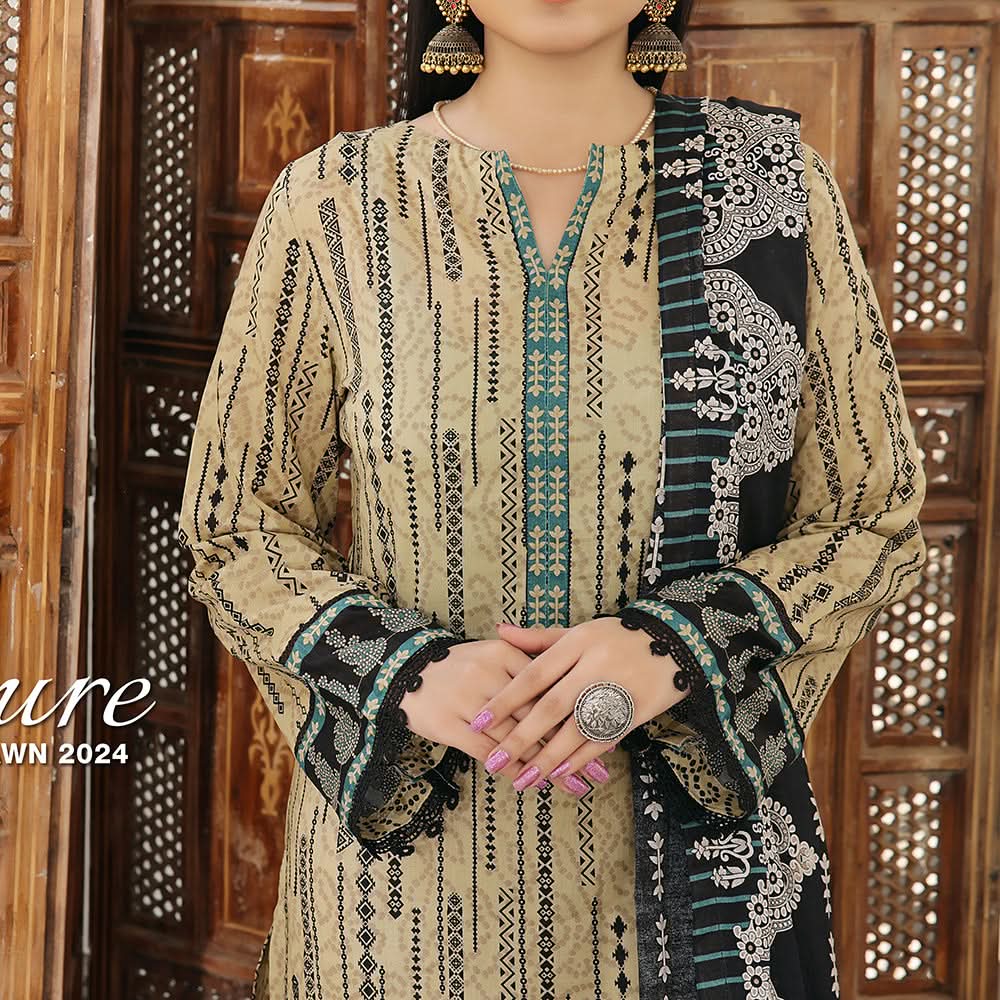 Vs Signature Printed Lawn Unstitched Suit 3Pcs - 349, Women, 3Pcs Shalwar Suit, VS Textile, Chase Value