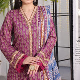Vs Signature Printed Lawn Unstitched Suit 3Pcs - 340, Women, 3Pcs Shalwar Suit, VS Textile, Chase Value