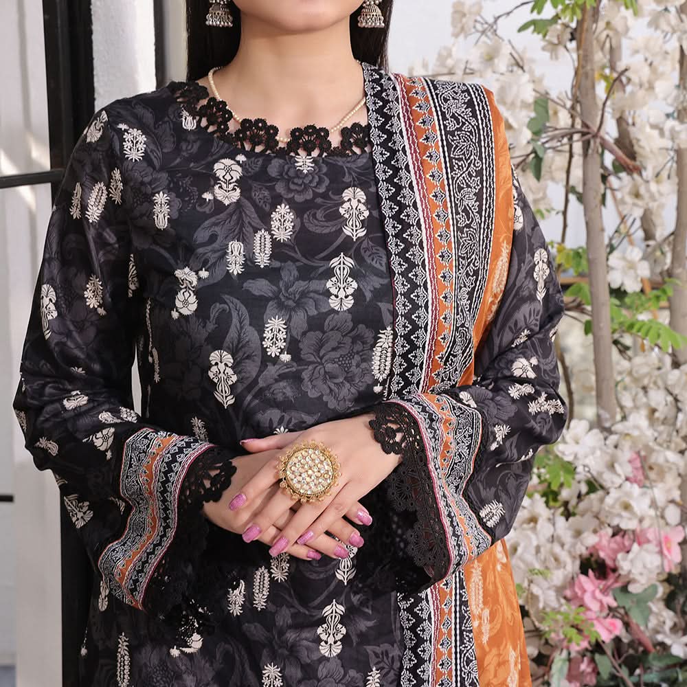 Vs Signature Printed Lawn Unstitched Suit 3Pcs - 341, Women, 3Pcs Shalwar Suit, VS Textile, Chase Value