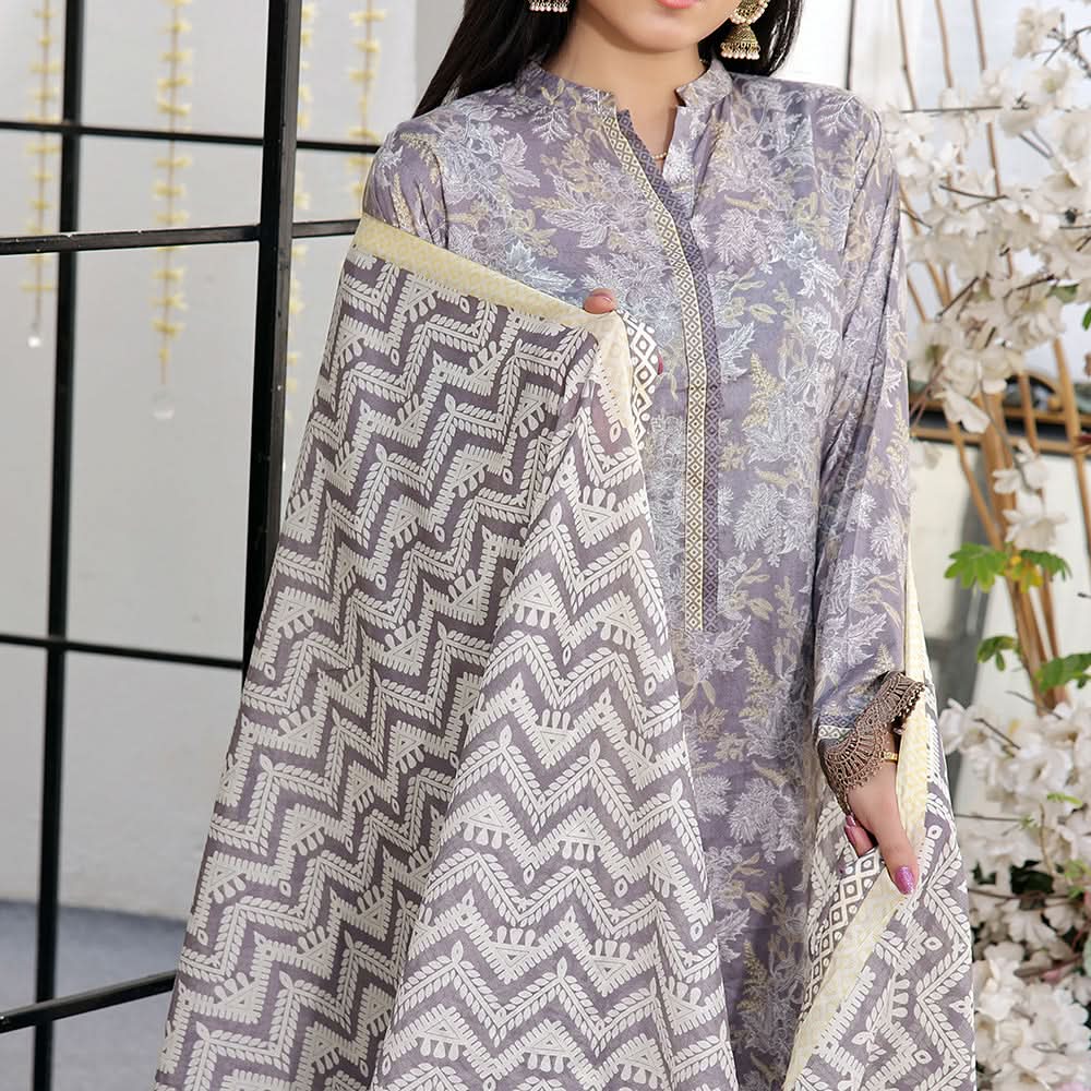 Vs Signature Printed Lawn Unstitched Suit 3Pcs - 343, Women, 3Pcs Shalwar Suit, VS Textile, Chase Value
