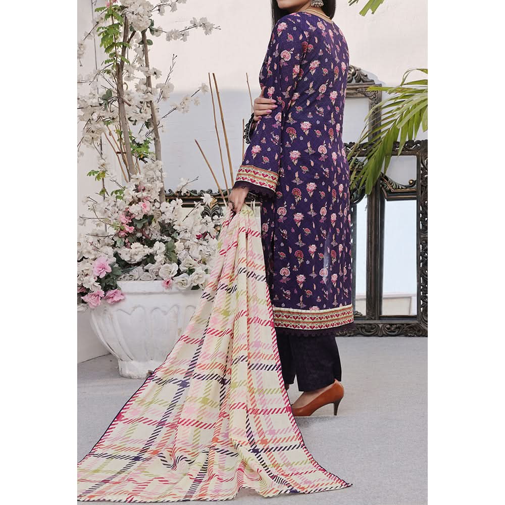 Vs Signature Printed Lawn Unstitched Suit 3Pcs - 342, Women, 3Pcs Shalwar Suit, VS Textile, Chase Value