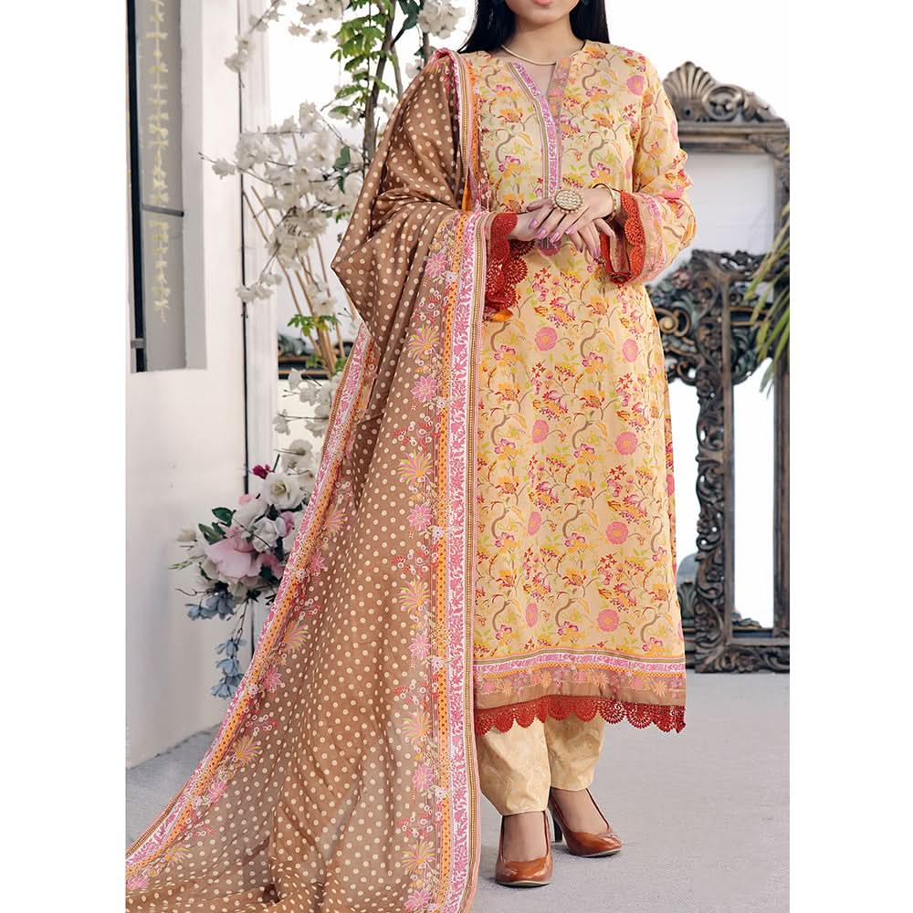 Vs Signature Printed Lawn Unstitched Suit 3Pcs - 346, Women, 3Pcs Shalwar Suit, VS Textile, Chase Value