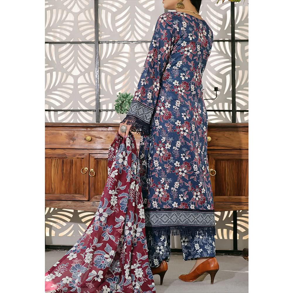 Vs Signature Printed Lawn Unstitched Suit 3Pcs - 347, Women, 3Pcs Shalwar Suit, VS Textile, Chase Value