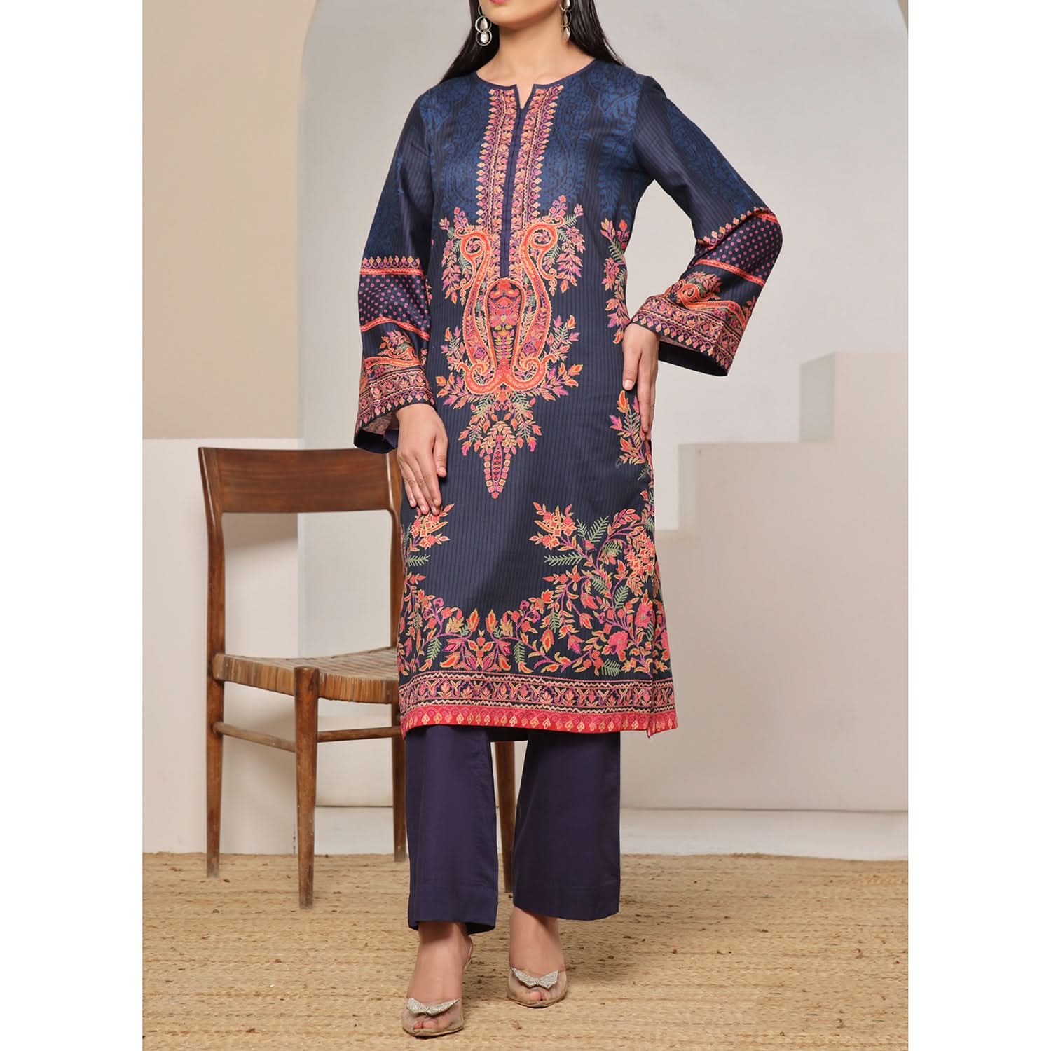 VS-ANMOL Cottel Unstitched Kurti - 243, Women, Unstitched Kurti, VS Textile, Chase Value