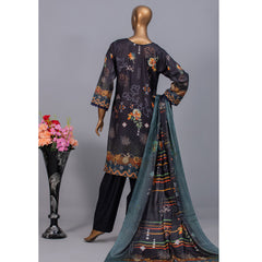 Women's Valuable Unstitched 3Pcs Suit V-2 - 3