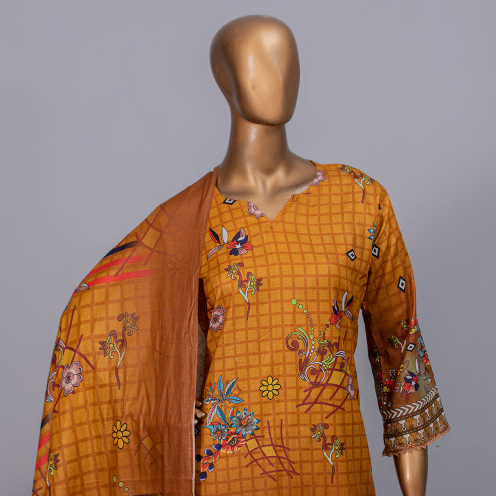 Women's Valuable Unstitched 3Pcs Suit V-2 - 2, Women, 3Pcs Shalwar Suit, Chase Value, Chase Value