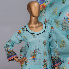Women's Valuable Unstitched 3Pcs Suit V-2 - 1