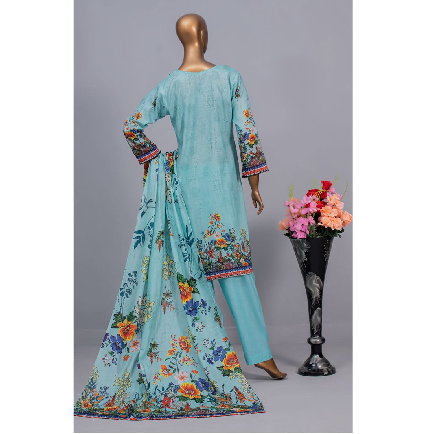 Women's Valuable Unstitched 3Pcs Suit V-2 - 1, Women, 3Pcs Shalwar Suit, Chase Value, Chase Value