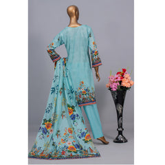 Women's Valuable Unstitched 3Pcs Suit V-2 - 1