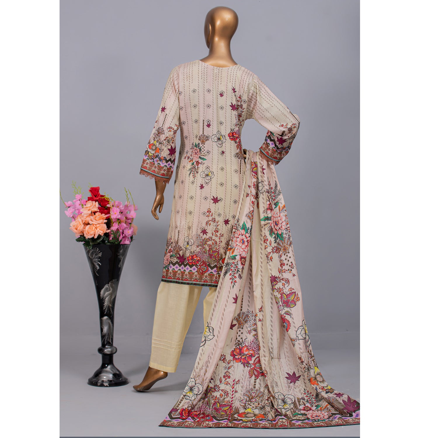 Women's Valuable Unstitched 3Pcs Suit V-2 - 10, Women, 3Pcs Shalwar Suit, Chase Value, Chase Value