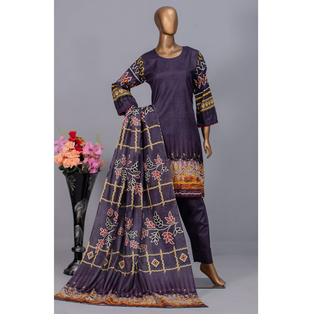 Women's Valuable Unstitched 3Pcs Suit V-2 - 9, Women, 3Pcs Shalwar Suit, Chase Value, Chase Value