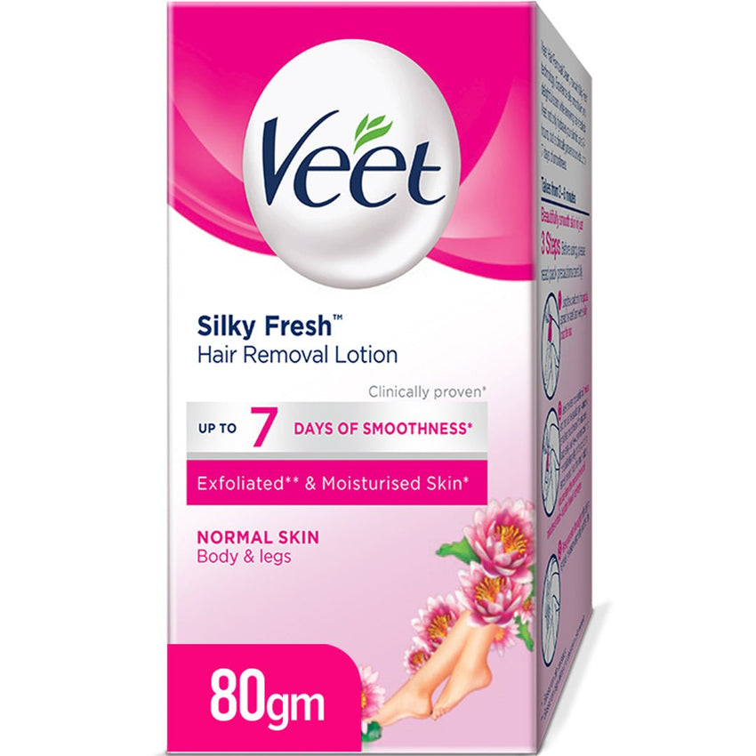 Veet Silky Fresh Hair Removal Lotion for Normal Skin 80g, Lotion & Cream, Veet, Chase Value