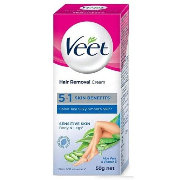 Veet Hair Removing Cream  Sensitive Skin 50g, Lotion & Cream, Veet, Chase Value