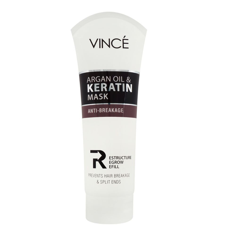 Vince Anti-Breakage Argan Oil & Keratin Hair Mask, 200ml, Shampoo & Conditioner, Vince, Chase Value