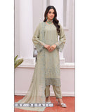 Dr Haris Winter Luxe Karandi Embroidered 3 Pc  Suit