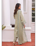 Dr Haris Winter Luxe Karandi Embroidered 3 Pc  Suit